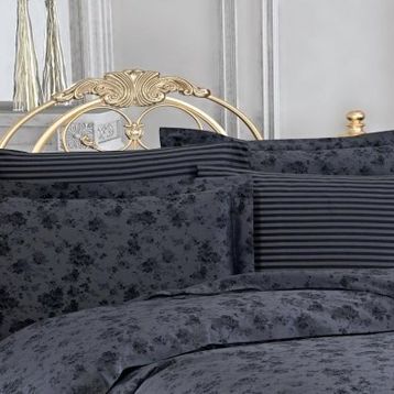 Finezza 60x80 cm Rita Bambu Jakar Kumaş Füme 2'li Oksford Yastık Kılıfı