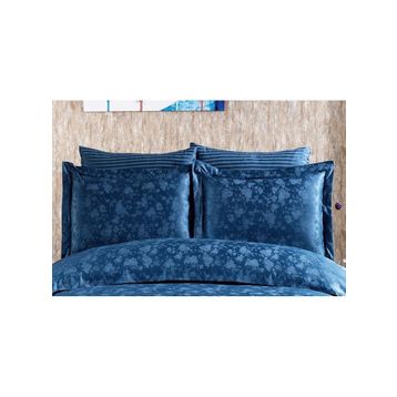 Finezza 60x80 cm Rita Bambu Jakar Kumaş Indigo 2'li Oksford Yastık Kılıfı
