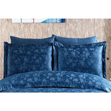 Finezza 60x80 cm Rita Bambu Jakar Kumaş Indigo 2'li Oksford Yastık Kılıfı