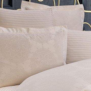 Finezza 60x80 cm Tiara Bambu Jakar Kumaş Krem 2'li Oksford Yastık Kılıfı