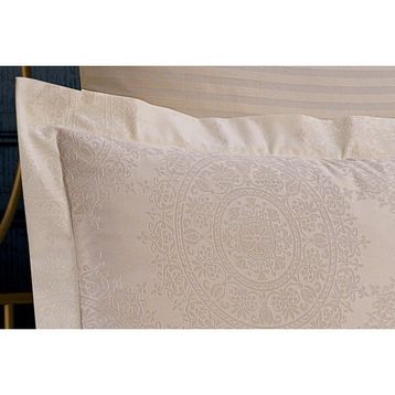 Finezza 60x80 cm Tiara Bambu Jakar Kumaş Krem 2'li Oksford Yastık Kılıfı