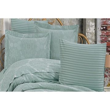Finezza 60x80 cm Tiara Bambu Jakar Kumaş Mint 2'li Oksford Yastık Kılıfı