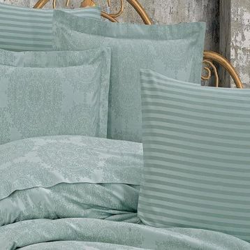 Finezza 60x80 cm Tiara Bambu Jakar Kumaş Mint 2'li Oksford Yastık Kılıfı