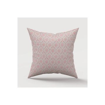 Finezza 747 45x45 cm Pembe Melisa Damask Baskılı Duck Kumaşlı Kırlent