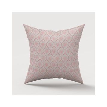 Finezza 747 45x45 cm Pembe Melisa Damask Baskılı Duck Kumaşlı Kırlent