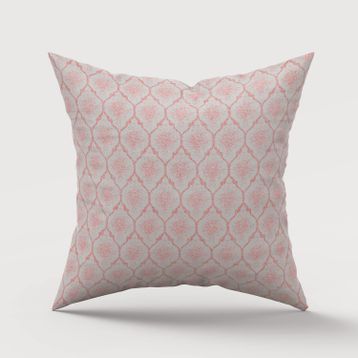Finezza 747 45x45 cm Pembe Melisa Damask Baskılı Duck Kumaşlı Kırlent