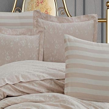 Finezza Rita Bambu Jakar Kumaş Krem ikili Oksford 60x80 cm Yastık Kılıfı