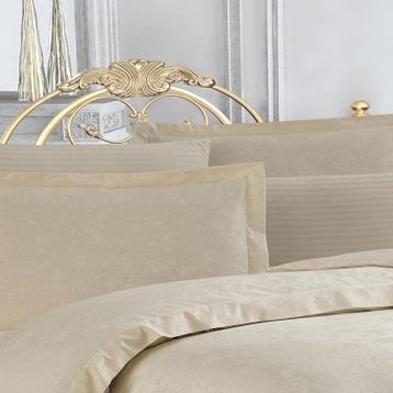Finezza Rita Bambu Jakar Kumaş Krem ikili Oksford 60x80 cm Yastık Kılıfı