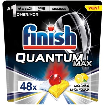 Finish Quantum Max Limonlu 48 Kapsül Bulaşık Makinesi Deterjanı