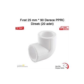 Fırat 20 Adet 25 mm 90 Derece Pprc Dirsek