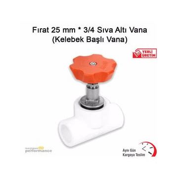 Fırat 25 mm 3/4 Sıva Altı Kelebek Başlı Vana