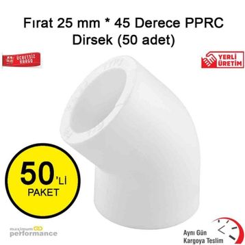 Fırat 50 Adet 25 mm 45 Derece Pprc Dirsek
