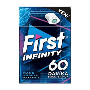 First 60 Dk Infinity 19.5 gr Nane Aromalı Şekersiz Dolgulu Draje Sakız (12 adet)