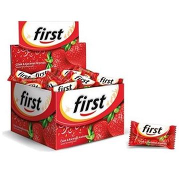 First Çilek ve Karamel Aromalı 200'lü Şekersiz Sakız