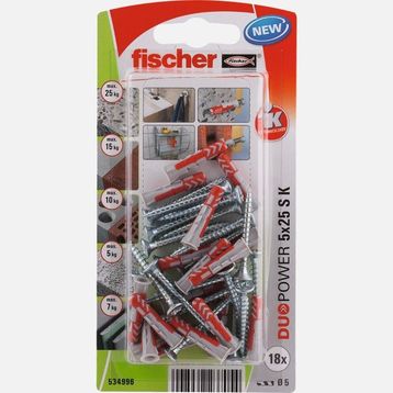 Fıscher Duopower 5x25 KSNV 18+18 Dübel