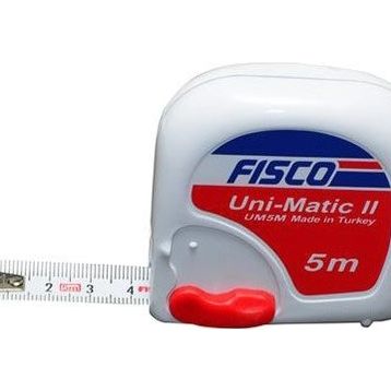 Fisco UM5M Unimatic 5 m Mandallı Kısa Şerit Metre