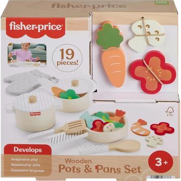 Fisher Price HXT83 19 Parçalı Ahşap Mutfak Seti