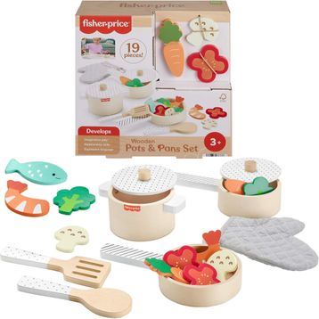 Fisher Price HXT83 19 Parçalı Ahşap Mutfak Seti