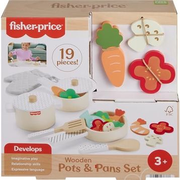 Fisher Price HXT83 19 Parçalı Ahşap Mutfak Seti