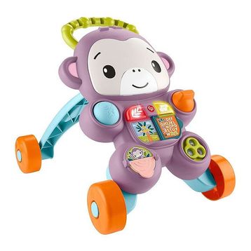 Fisher Price JGW94 Sesli ve Işıklı Benimle Öğren Mor Maymun Yürüteç