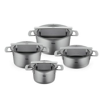Fissler Phi Collection Cam Kapak Gümüş 8 Parça Tencere Seti