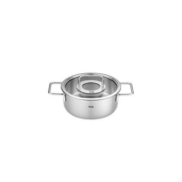 Fissler Pure Collection 20 cm Cam Kapak Kısa Tencere