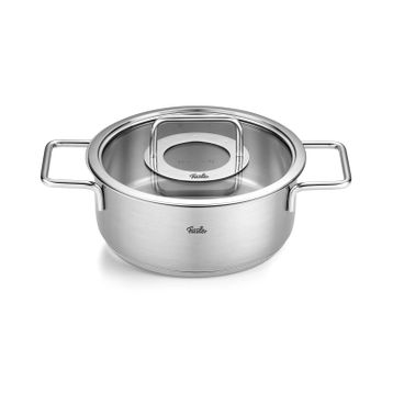 Fissler Pure Collection 20 cm Cam Kapak Kısa Tencere