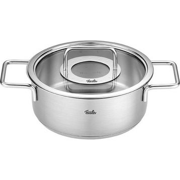Fissler Pure Collection 24 cm Cam Kapak Kısa Tencere
