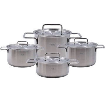 Fissler Pure Collection 8 Parça Cam Kapaklı Çelik Tencere Seti
