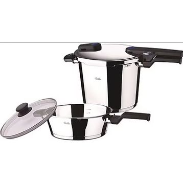 Fissler Quadro 6+3.5 lt Siyah Düdüklü Tencere