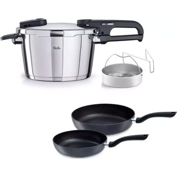 Fissler Vitaquick Edition 6 lt Düdüklü Tencere+Tava Set