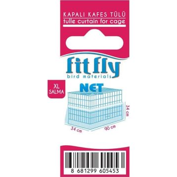 Fit Fly 90x34x34 cm Tülü XL Salma Lüx Kaymaz Kapalı Kuş Kafesi