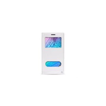 Fitcase Dolce Galaxy J1 Gizli Mıknatıslı Pencereli Beyaz Kılıf