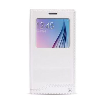 Fitcase Dolce S6 G920 Gizli Mıknatıslı Pencereli Beyaz Kılıf
