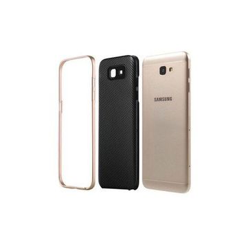 FitCase Galaxy J5 Prime 2in1 Carbon Desen Gold Arka Kapak