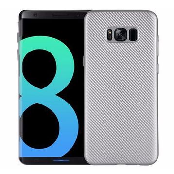 FitCase Galaxy S8 Plus Carbon Desen Gri Arka Kapak