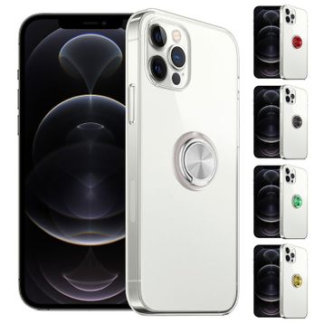 Fitcase İphone 12 / 12 Pro Gross Ring Şeffaf Arka Kapak Kılıf