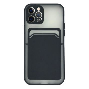 Fitcase iPhone 12 Pro Cardy Kartlık Cepli Mat Kapak Kılıf