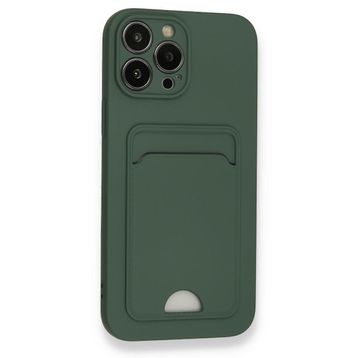 Fitcase iPhone 13 Pro Cardy Soft Delikli Kartlık Cepli Silikon Kapak
