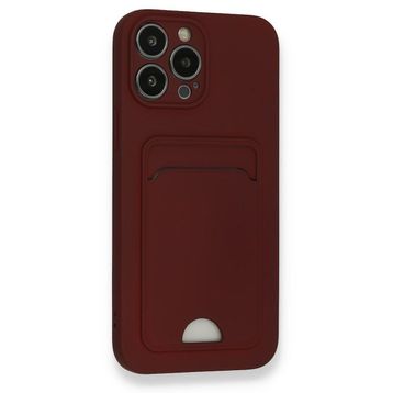Fitcase iPhone 13 Pro Cardy Soft Delikli Kartlık Cepli Silikon Kapak