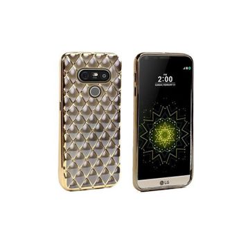 Fitcase Laser Lg G5 H850 Gold Siyah Baklava Desenli