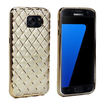 Fitcase Laser Samsung S7 G930 Gold Baklava Desenli