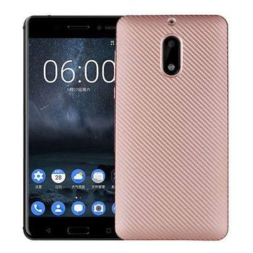 FitCase Nokia 6 Carbon Desen Rose Gold Arka Kapak