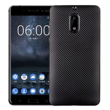FitCase Nokia 6 Carbon Desen Siyah Arka Kapak