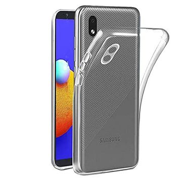 Fitcase Samsung Galaxy A01 Core A013 Kamera Korumalı Şeffaf Silikon Cep Telefonu Kılıfı