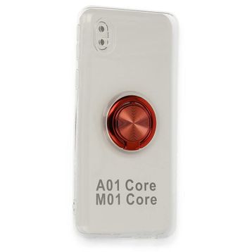 Fitcase Samsung Galaxy A01 Core A013 Kılıf Gross Ring Şeffaf Arka Kapak