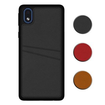 Fitcase Samsung Galaxy A01 Core Proda Deri Çift Kartlık Cepli Kapak Kılıf