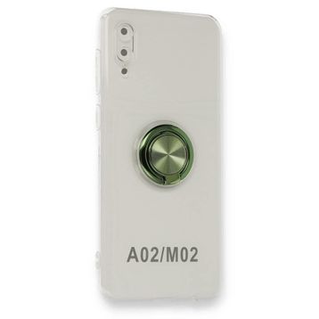 Fitcase Samsung Galaxy A02 A022 Gross Ring Şeffaf Arka Kapak Kılıf