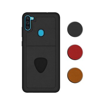 Fitcase Samsung Galaxy A11 / M11 Proda Deri Tek Kartlık Cepli Kapak Kılıf