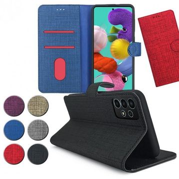 Fitcase Samsung Galaxy A53 5G Kılıf Fabric Kapaklı Cüzdanlı